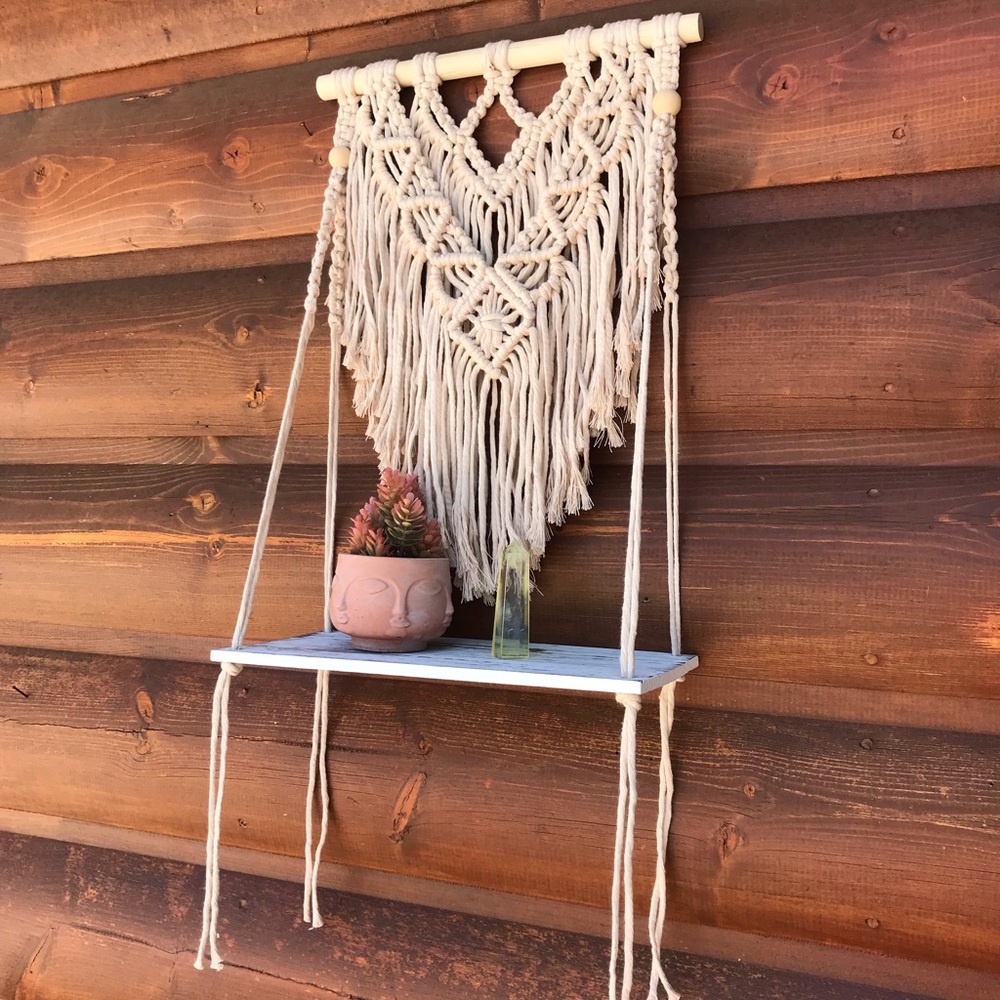 Stunning Handmade Macrame Shelf - Picture 2 of 5